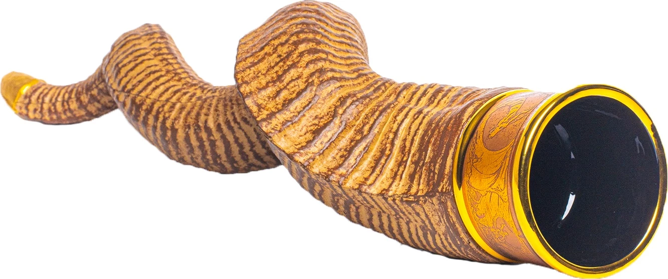 Bri koleksionues për pije Gaya TESO The Horn of Ja'Darri 40 cm, edicion i limituar 500 copë, me mbajtëse, kafe/ari