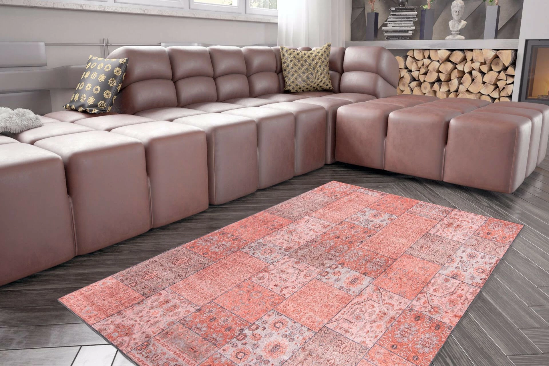 Qilim Conceptum Hypnose Jazz Chenille, rozë, 210x310cm