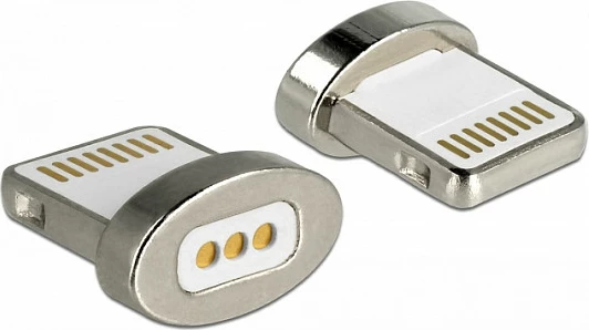 Adapter magnetik DeLOCK 65928, Lightning 8-pin, argjend