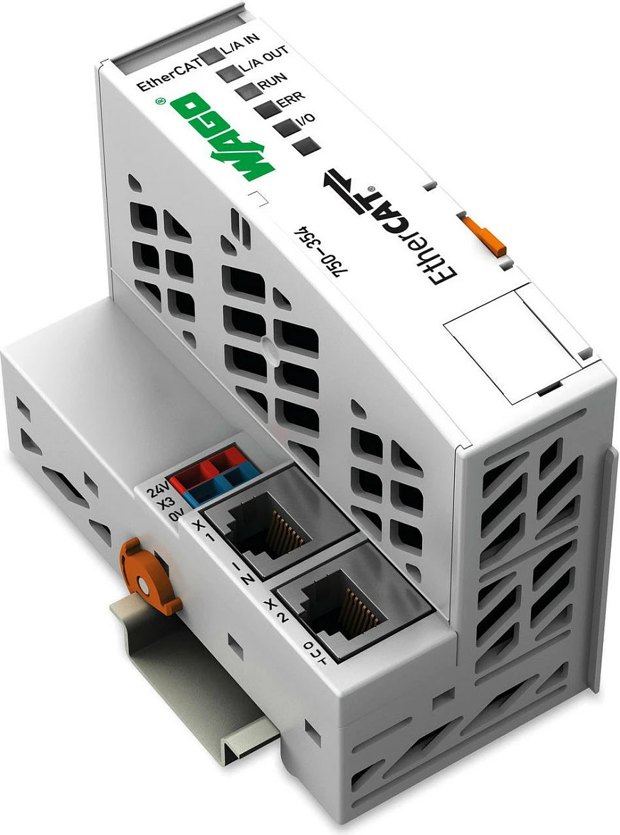 Feldbus kopler WAGO 750-354, EtherCAT, montim në DIN shinë, 2x RJ45