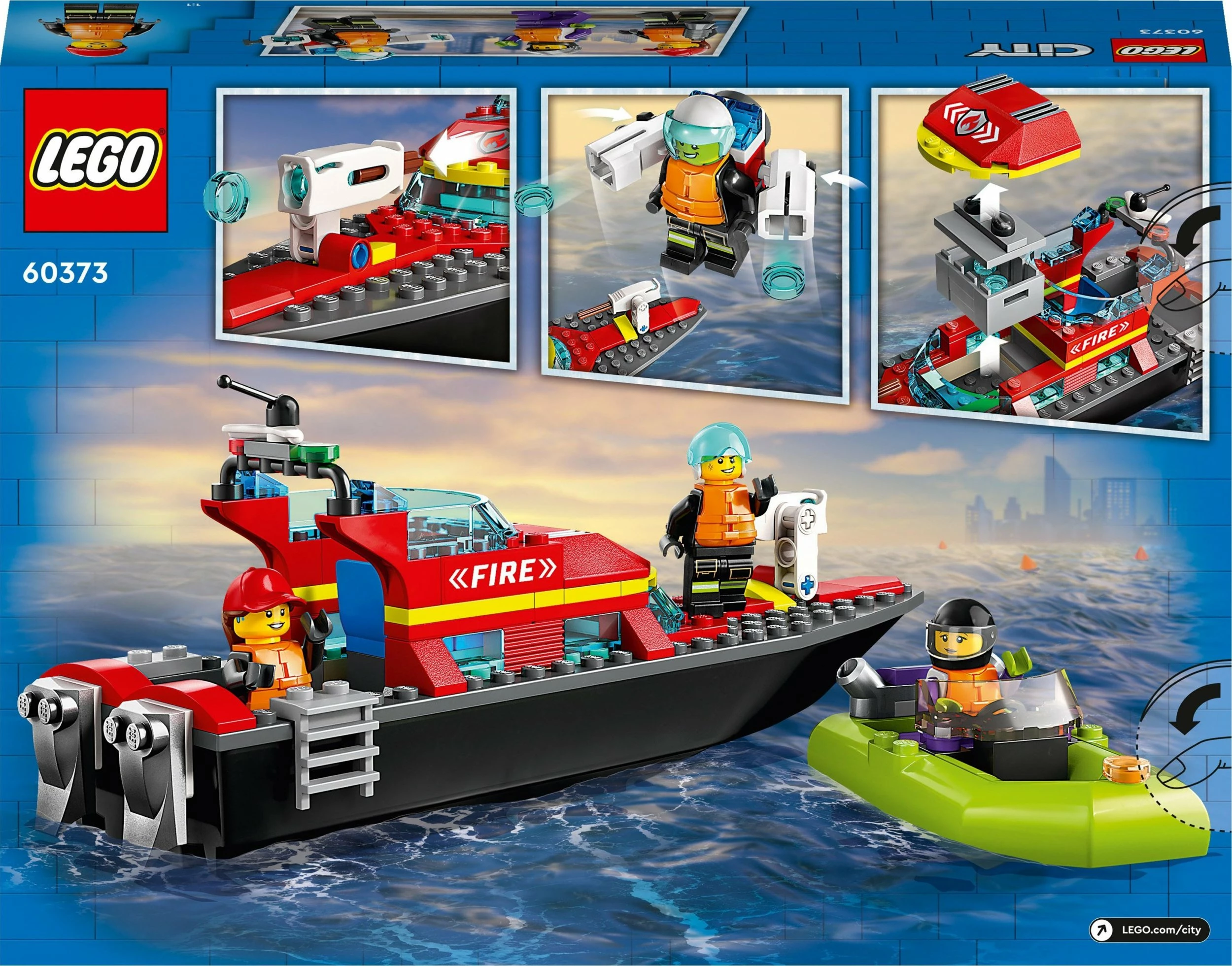 Set LEGO City Fire Boat 60373, 144 copë, 5+