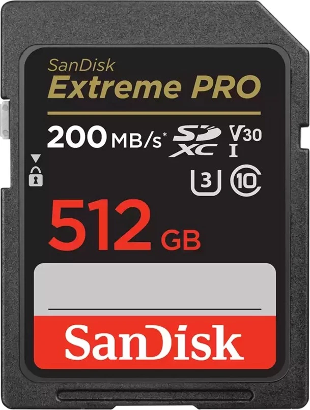 Kartë Kujtese SanDisk Extreme PRO 512 GB SDXC Class 10, e Zezë