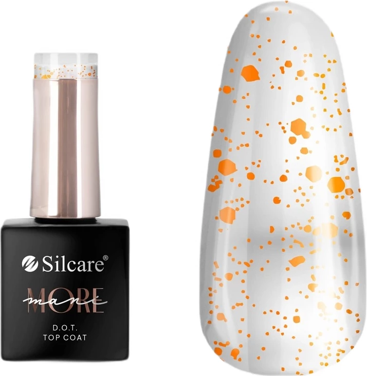 Top coat për thonj Silcare maniMORE DOT Top Coat Orange për femra 10g portokalli