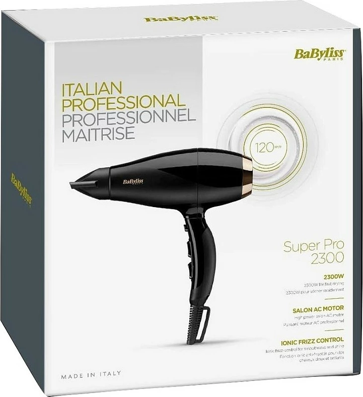 Tharëse flokësh BaByliss Super Pro 2300 6714E, e zezë