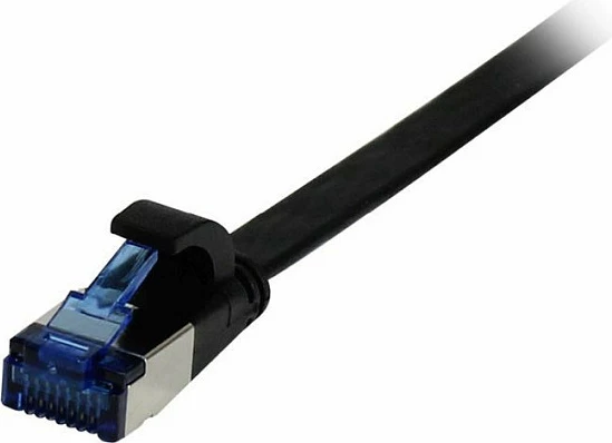 Kabllo rrjeti Synergy21 RJ45 CAT6A, 10m, U/FTP e rrafshët, e zezë