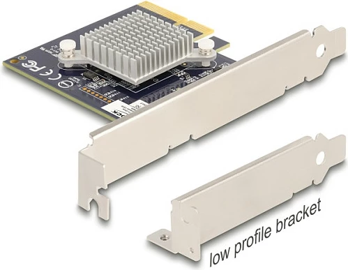 Kartë akseleratori AI DeLOCK 31415, PCIe 3.0, low-profile, Hailo-8, 26 TOPS, blu/inoks