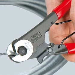 Prerës kabllosh Knipex 95 61 150, 150mm, dorezë plastike, ngjyrë e kuqe