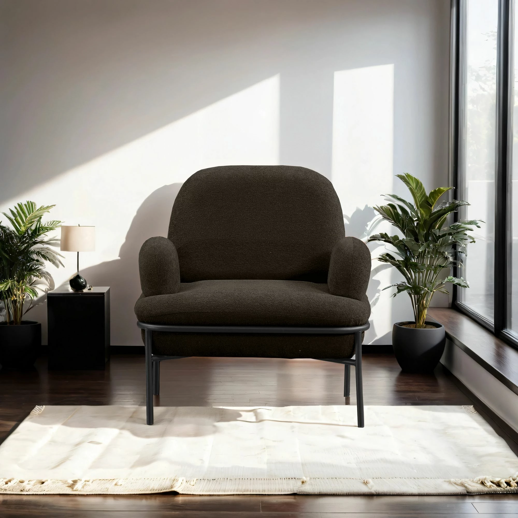 Karrige krahu, Atelier del Sofa, Aster, ngjyrë antracit