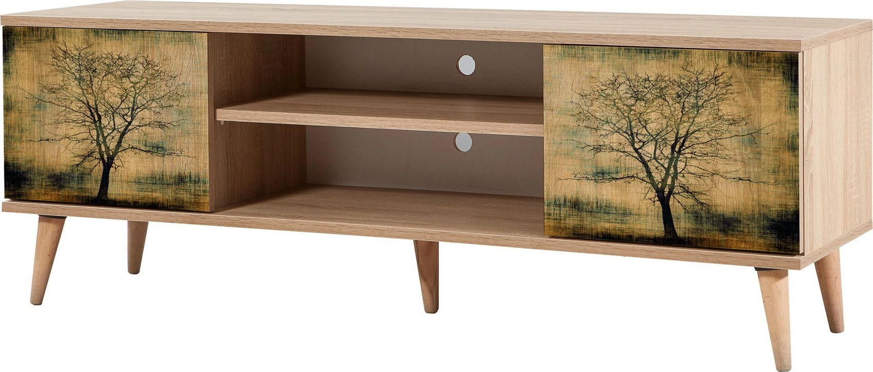 Komodë TV Truva, ngjyrë lisi Sonoma, 140x50x40cm