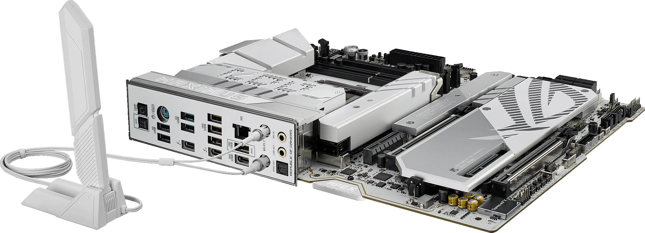 Pllakë amë ASUS ROG MAXIMUS Z890 APEX, Intel, LGA 1851, DDR5, 96 GB, gri