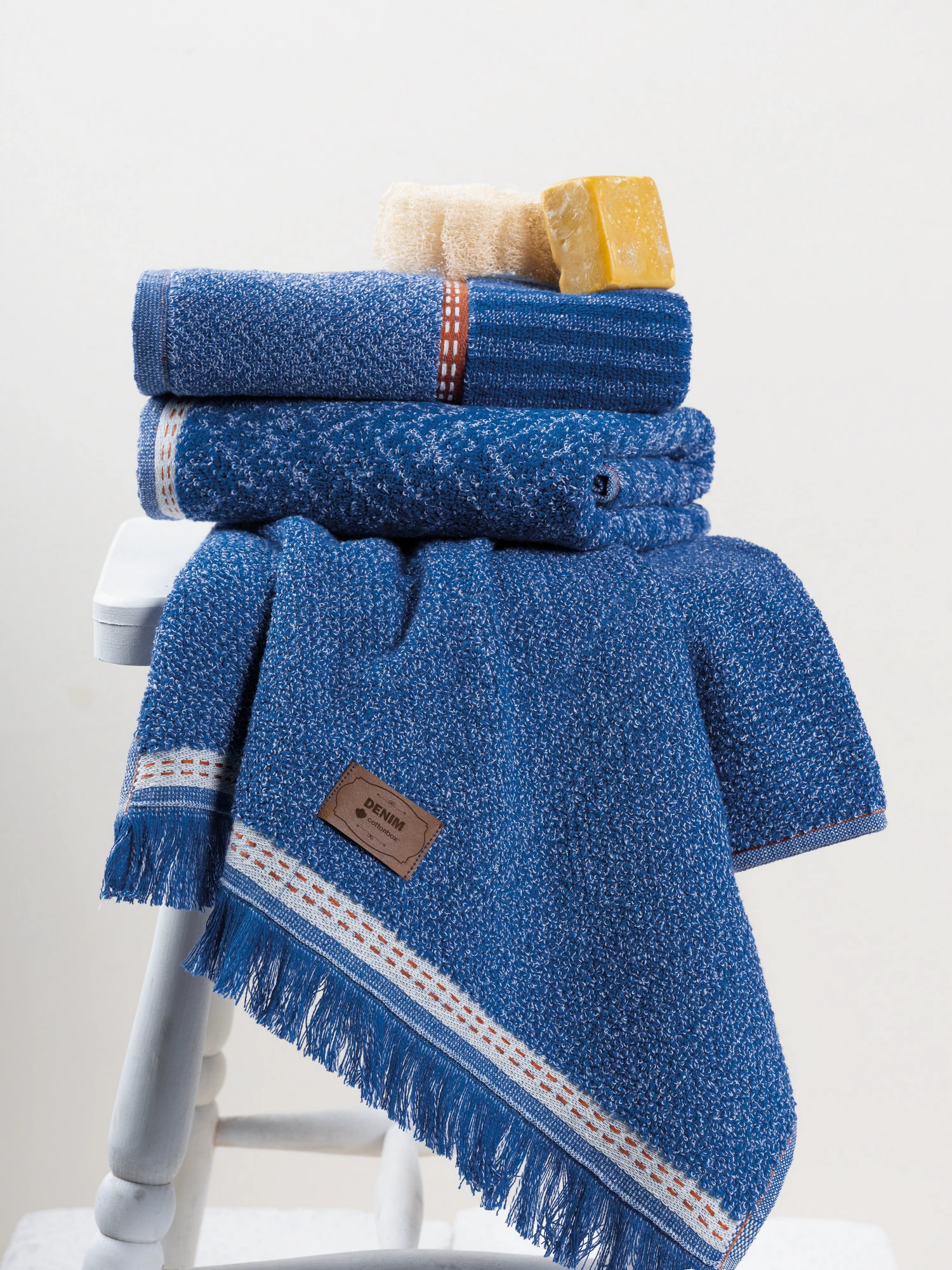 Set peshqirësh duarsh (3 copë), Mijölnir, ngjyrë denim-blu