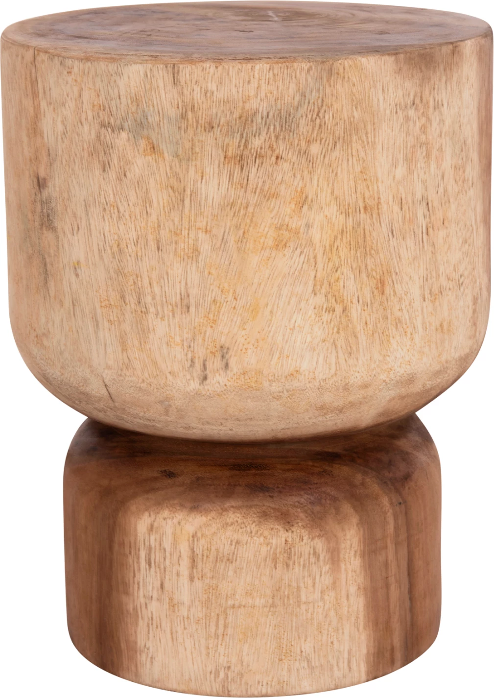 Stool i rrumbullakët FEBRYD, dru suar natyral, FH18233.11, 35x45cm