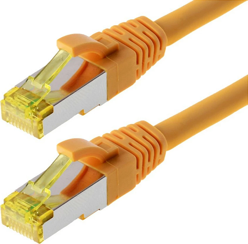 Kabllo rrjeti Helos 118109, Cat6a, S/FTP, RJ-45, 30 m, portokalli