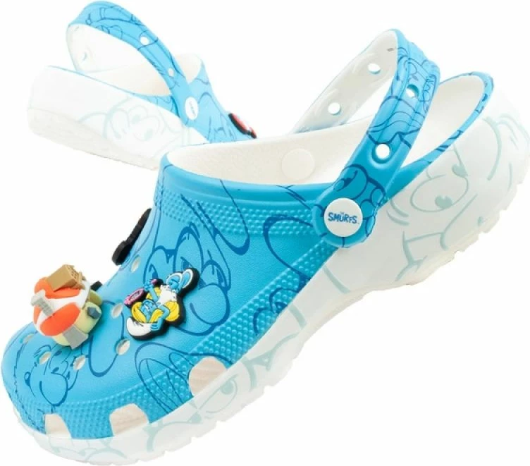 Sandale Crocs për femra dhe fëmijë, të bardha/kaltër [Madhësia: 37.5]