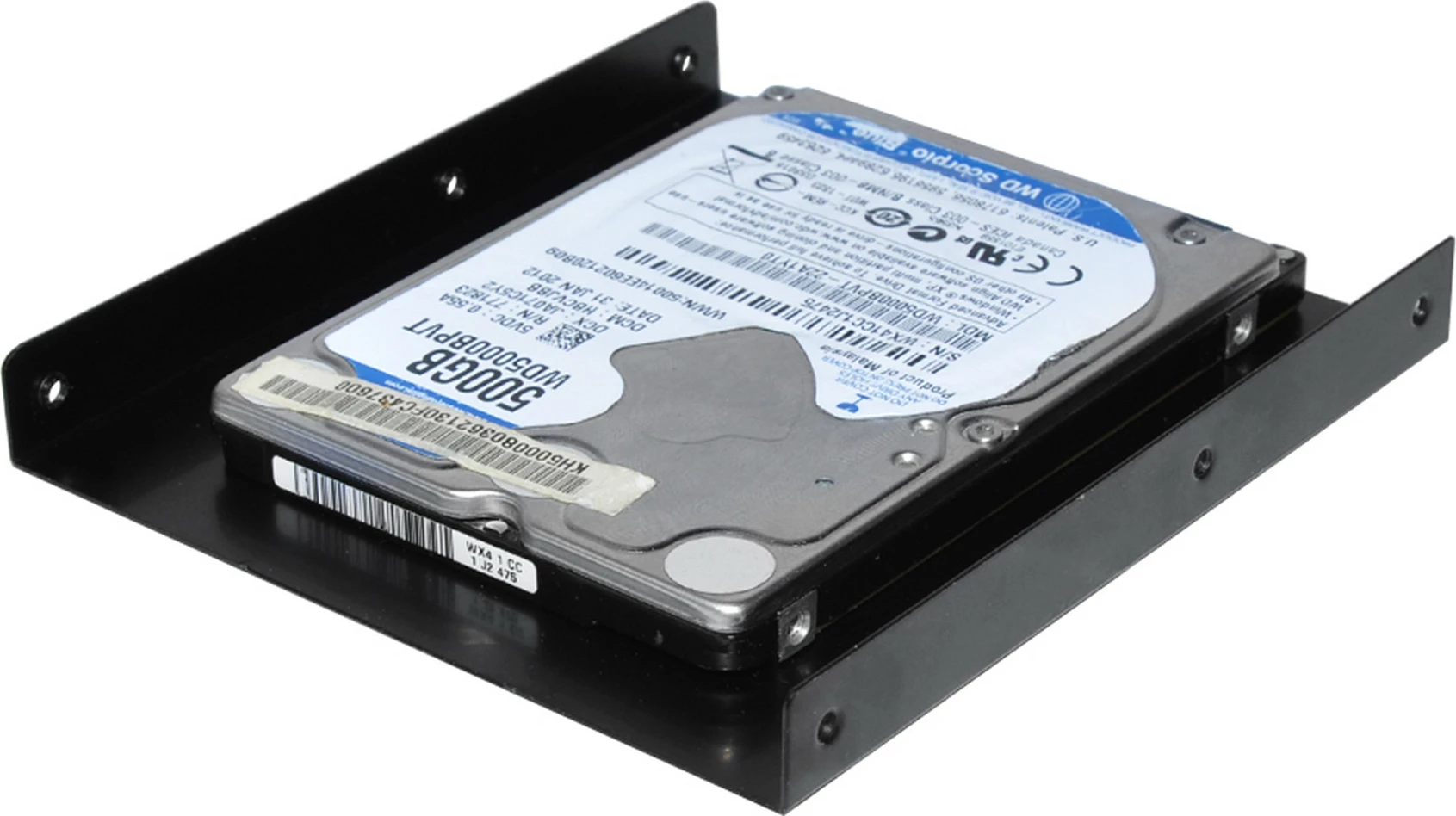 Braket montimi Ultron 377213 për HDD/SSD 2.5"/3.5", metal, i zi