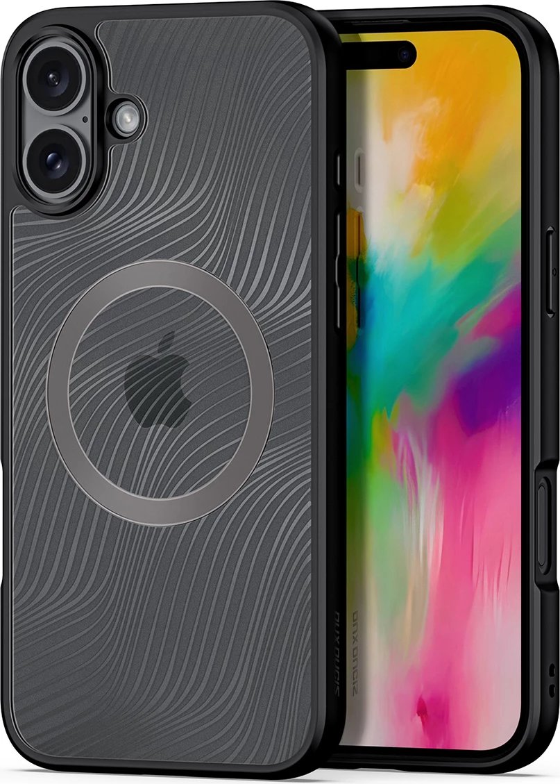 Mbështjellës Dux Ducis Aimo Mag për iPhone 16, MagSafe, i zi