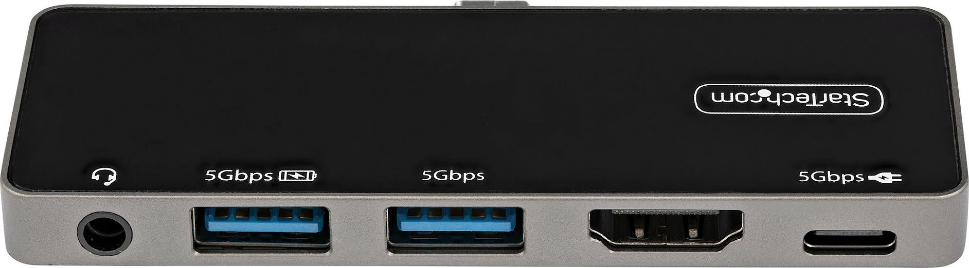 Adapter multiport USB-C StarTech DKT30ICHPD, HDMI 4K 60Hz, USB 3.0 Hub, Power Delivery 100W, Audio 3.5mm, i zi/argjendtë