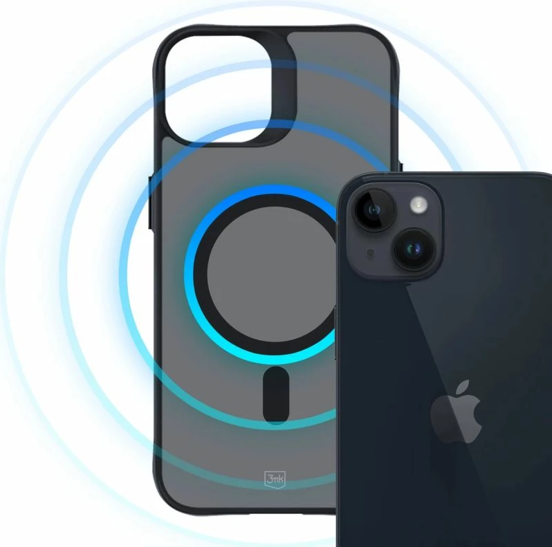Kapak telefoni 3mk Smoke MagCase me MagSafe për iPhone 14 Plus, gjysmë-transparent