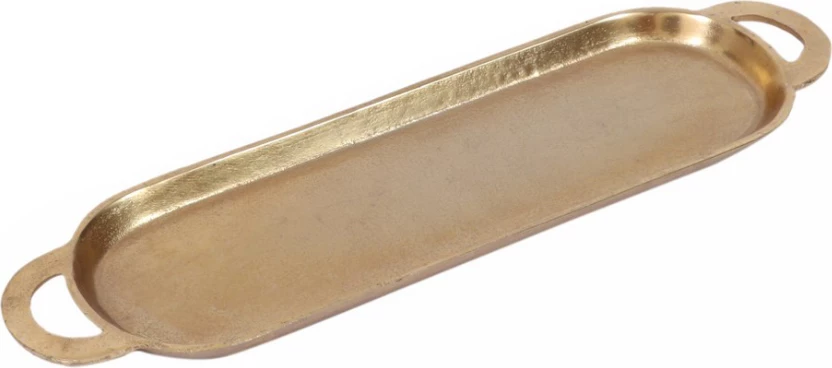 Tabaka dekorative CORLI, alumin, ngjyrë ari, 60x16x3cm