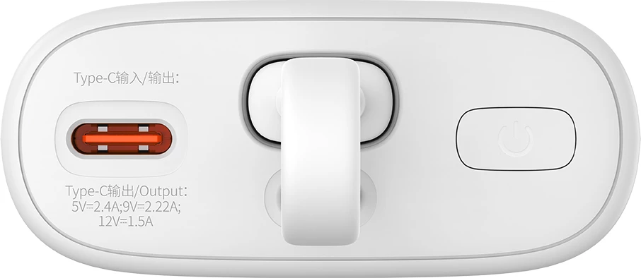 Powerbank Baseus Popsicle 5200mAh, 20W, me kabllo Lightning të integruar + kabllo USB-C në USB-C 60W, Bardhë-Gjelbër