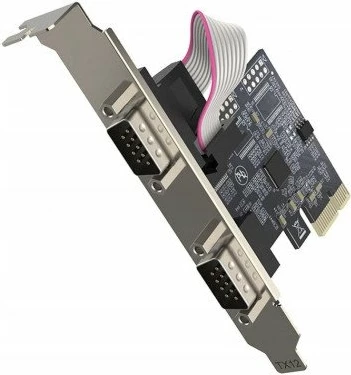 Kartë kontrolleri PCIe Unitek Y-7504BBK01, 2x RS-232 DB9, me dy braketë low-profile