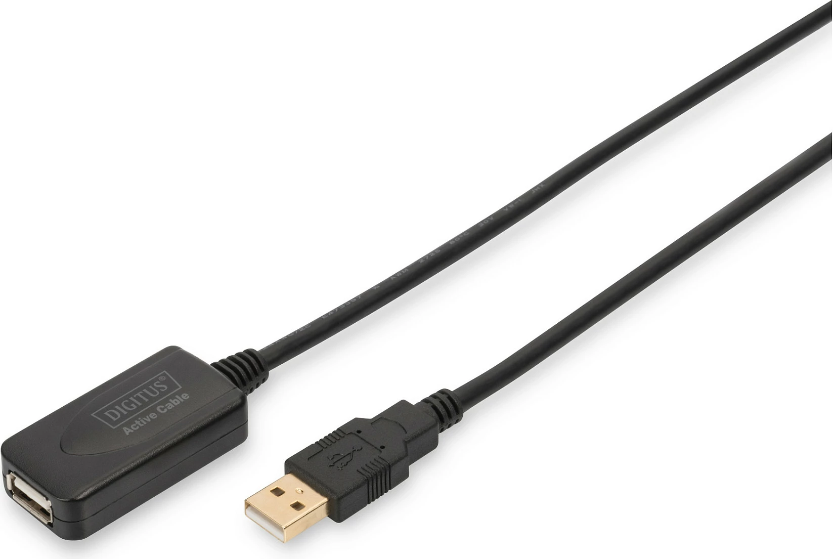 Kabllo USB zgjatues Digitus 5m, USB 2.0, e zezë