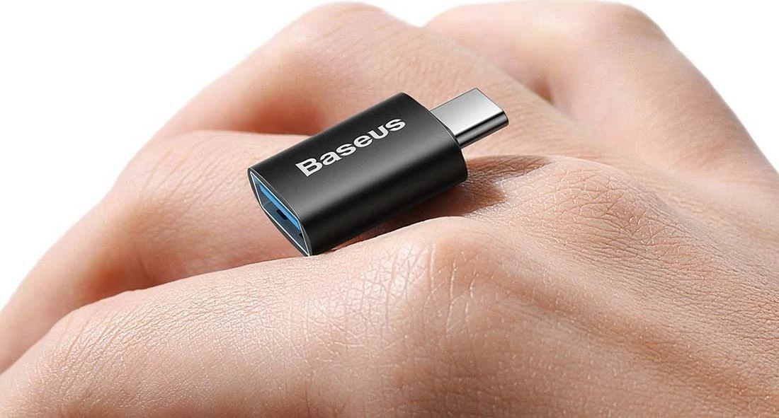 Adapter USB Baseus Ingenuity ZJJQ000001, OTG USB-C në USB-A 3.1 10Gbps, i zi
