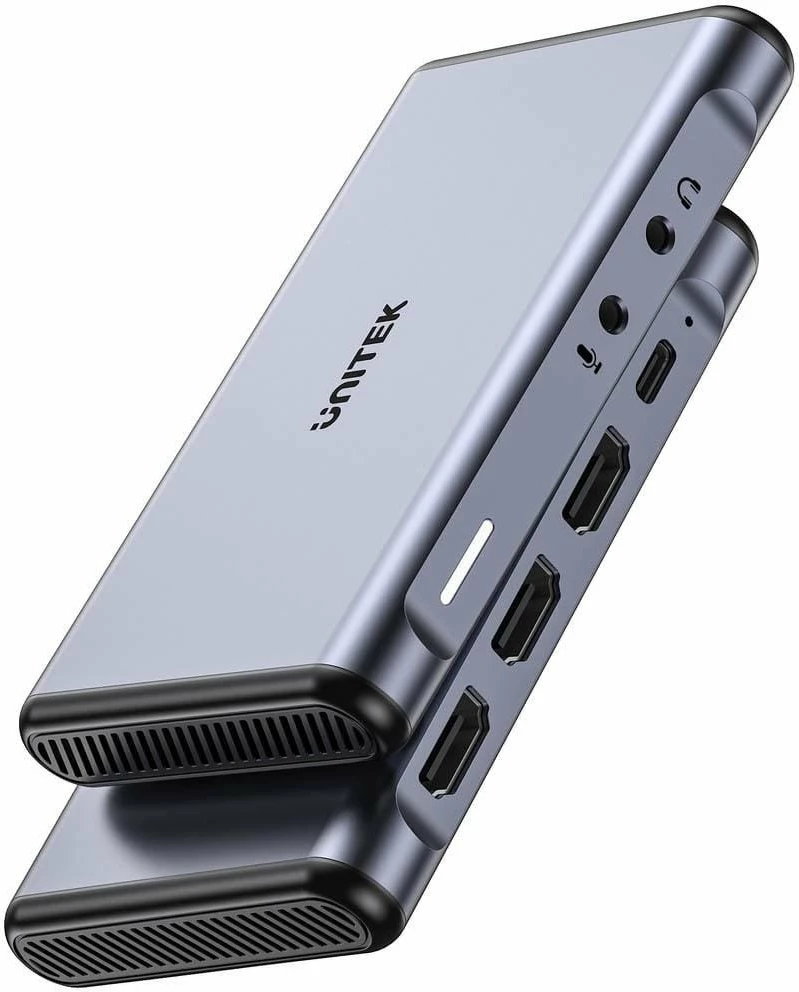 Kartë kapëse video e jashtme Unitek V1177AGY01 4K@60Hz Dual HDMI USB-C 5Gbps, gri, me kabllo