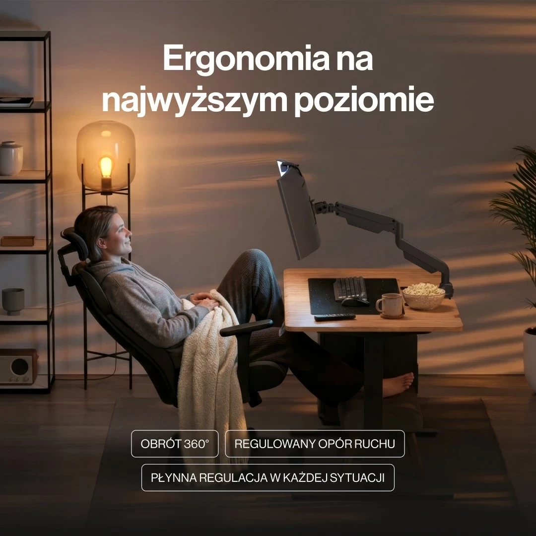 Mbajtës monitori Endorfy Atlas GS Pro Single, 49", i zi