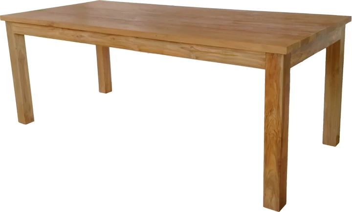 Tavolinë Wooly dru tik, hije natyrale, 220x90x75cm