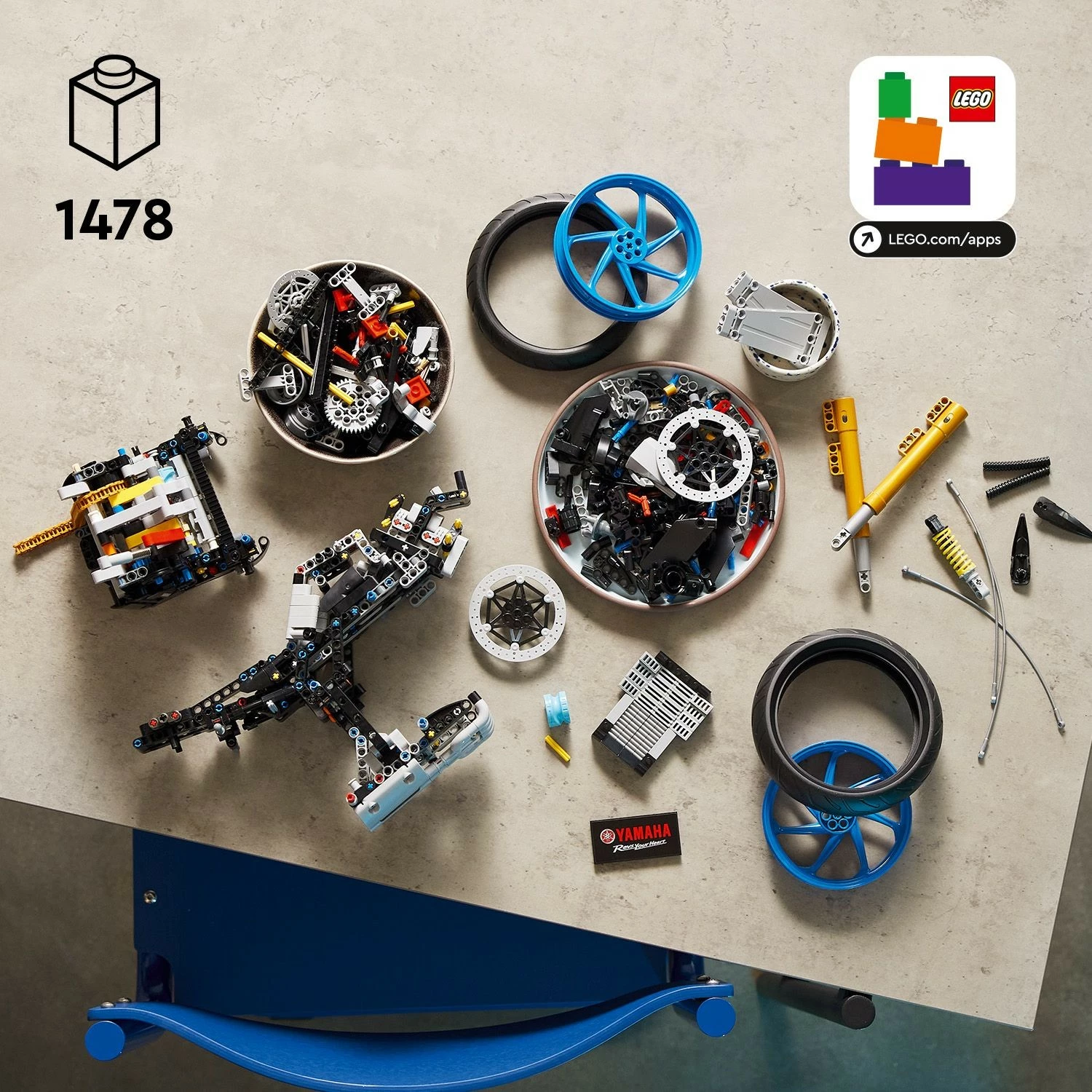 Set ndërtimi LEGO Yamaha MT-10 SP, 1478 pjesë, shumëngjyrësh