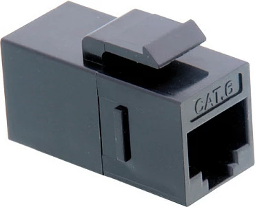 Kupler Keystone RJ-45 VALUE Cat.6, pa ekranim, 1 port, i zi