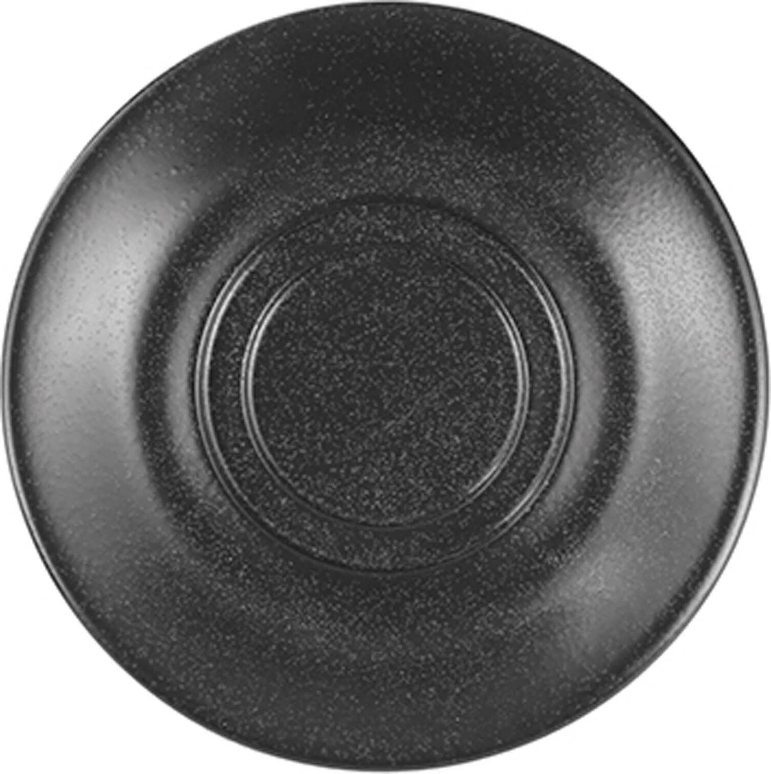 Pjatëz për filxhan të stivueshëm Porland Seasons Coal 150 mm porcelan, set 6 copë, e zezë