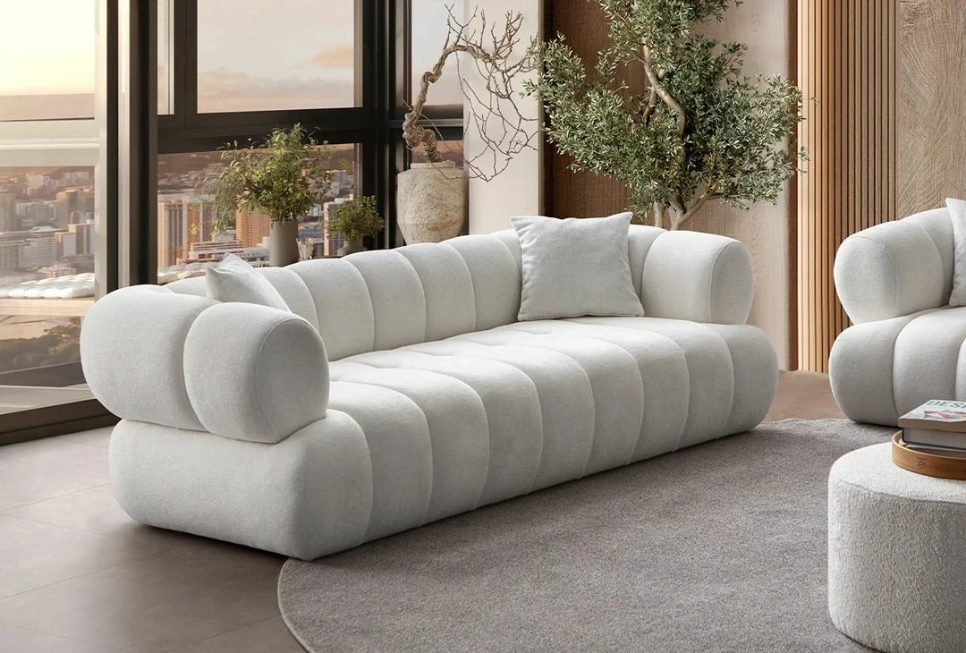Divan treshe Petra, Atelier del Sofa, i bardhë