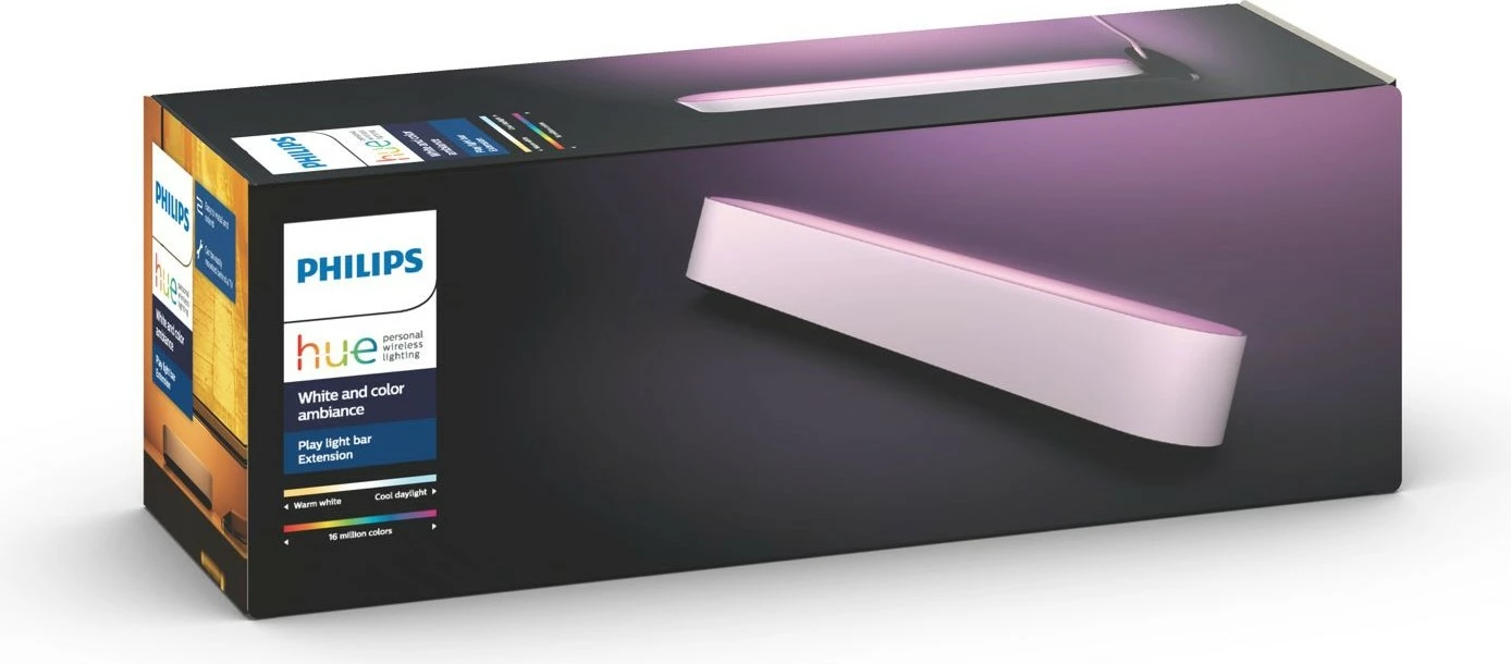 Dritë murale e mençur Philips Hue Play, Bluetooth/Zigbee, LED e integruar, Bardhë