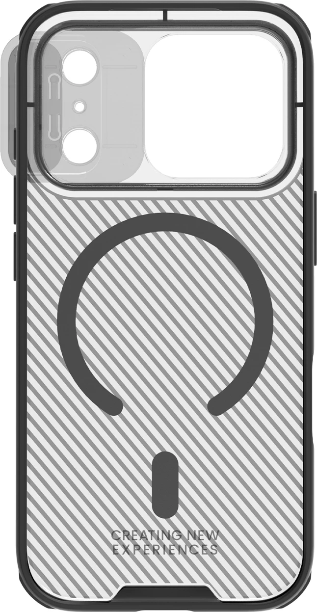 Mbështjellës Nillkin CamShield Pro MagSafe për iPhone 17 Pro Max, PC+TPU, magnet i integruar, kapak rrëshqitës i kamerës, transparent black
