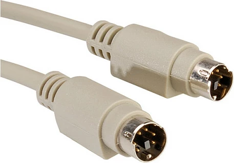 Kabllo PS/2 ROLINE, 6 m, Mini DIN 6-pin, gri