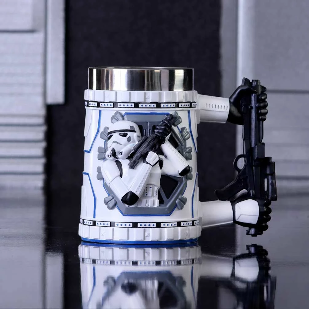 Mug NEMESIS NOW Stormtrooper 18 cm, rrëshirë me insert inox, bardhë/zi