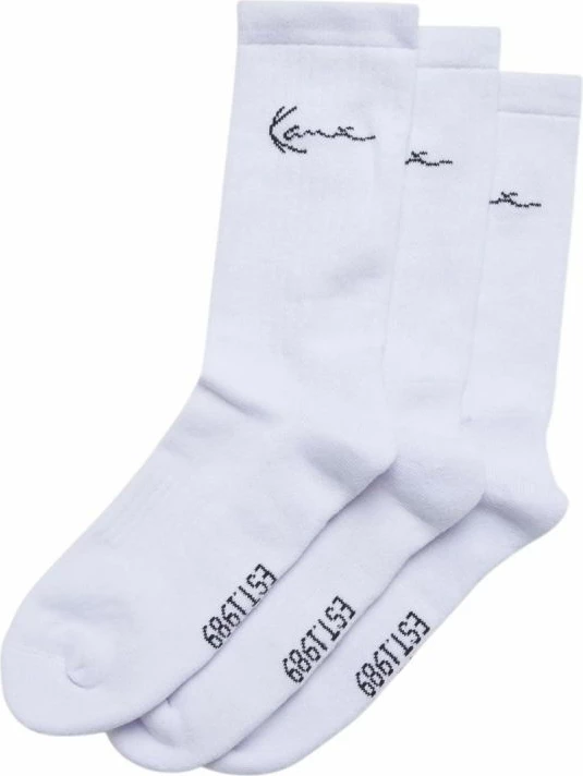 Çorape të gjata Karl Kani Signature 3-pack, të bardha