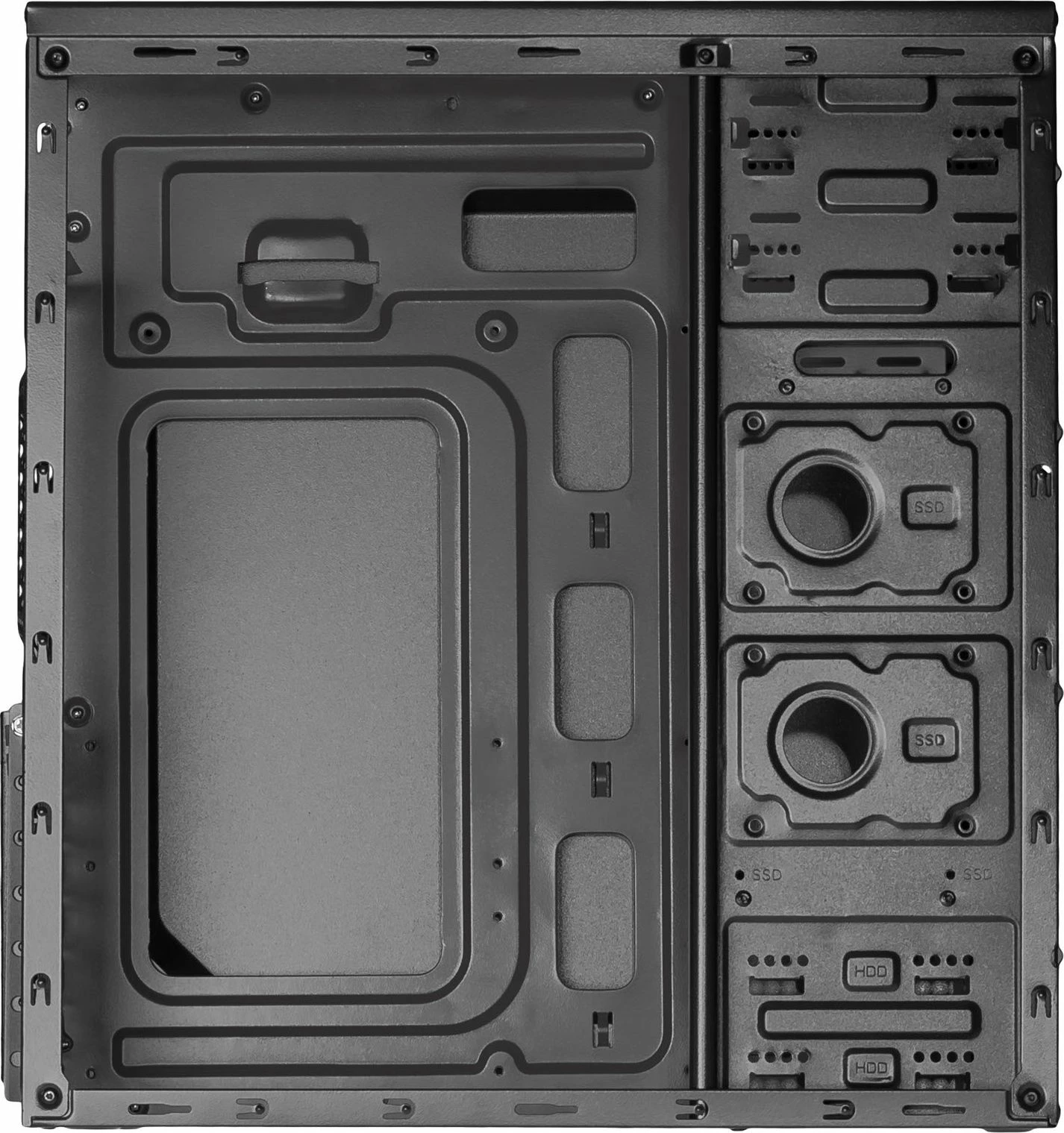 Kasë Akyga AK939BL Midi Tower për ATX/mATX, pa PSU, e zezë