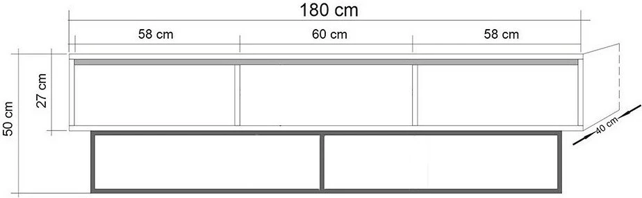 Set mobiljesh për dhomë dite, Skye Decor, Laxus Takım 25, ngjyrë arre dhe e zezë