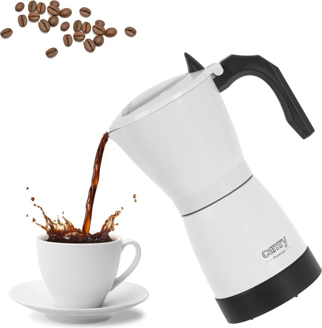 Aparat elektrik për kafe moka Camry CR 4415W, 300 ml, Bardhë