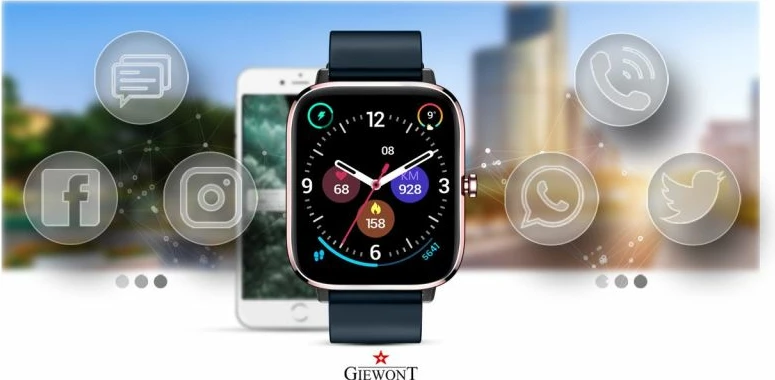 Smartwatch për femra Giewont, blu e errët