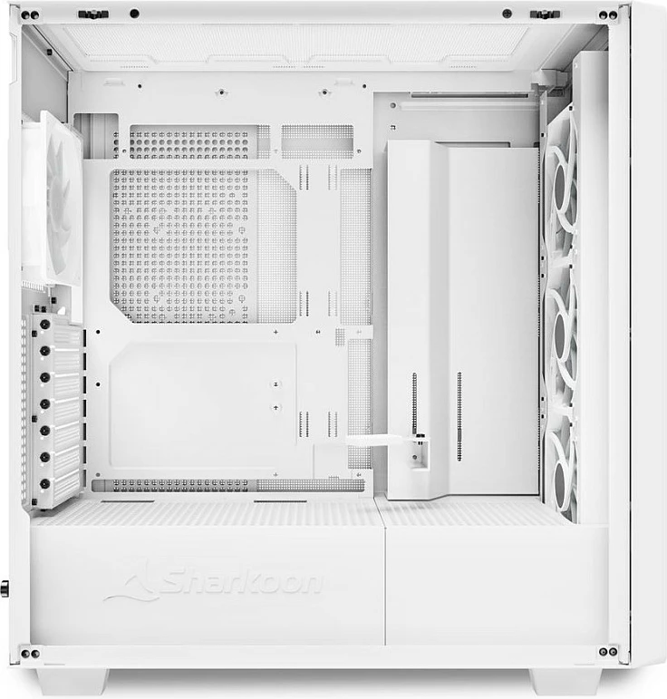 Kasë SHARKOON Rebel C70G RGB, Full Tower ATX, xham i temperuar, 3x120mm fan, White/Wood