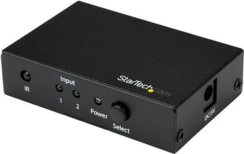 HDMI Switch StarTech VS221HD20, 2-Port, 4K 60Hz, HDR, HDCP 2.2, me telekomandë, i zi