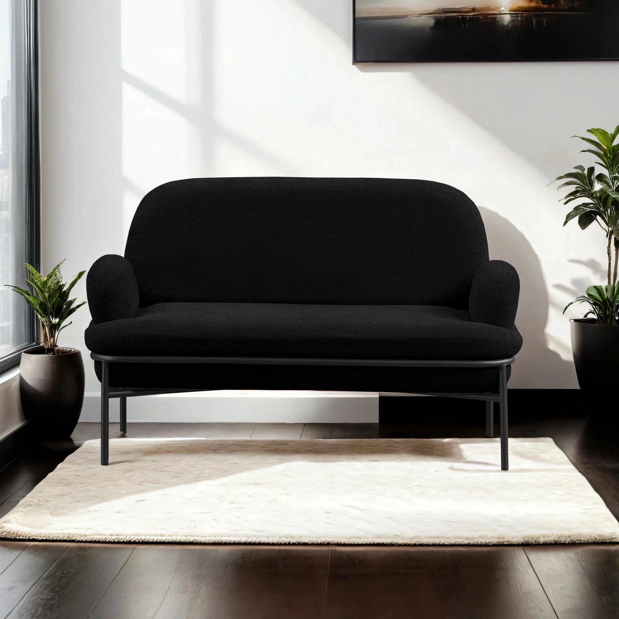 Divan dy ulëshe Atelier del Sofa, Aster, ngjyrë e zezë