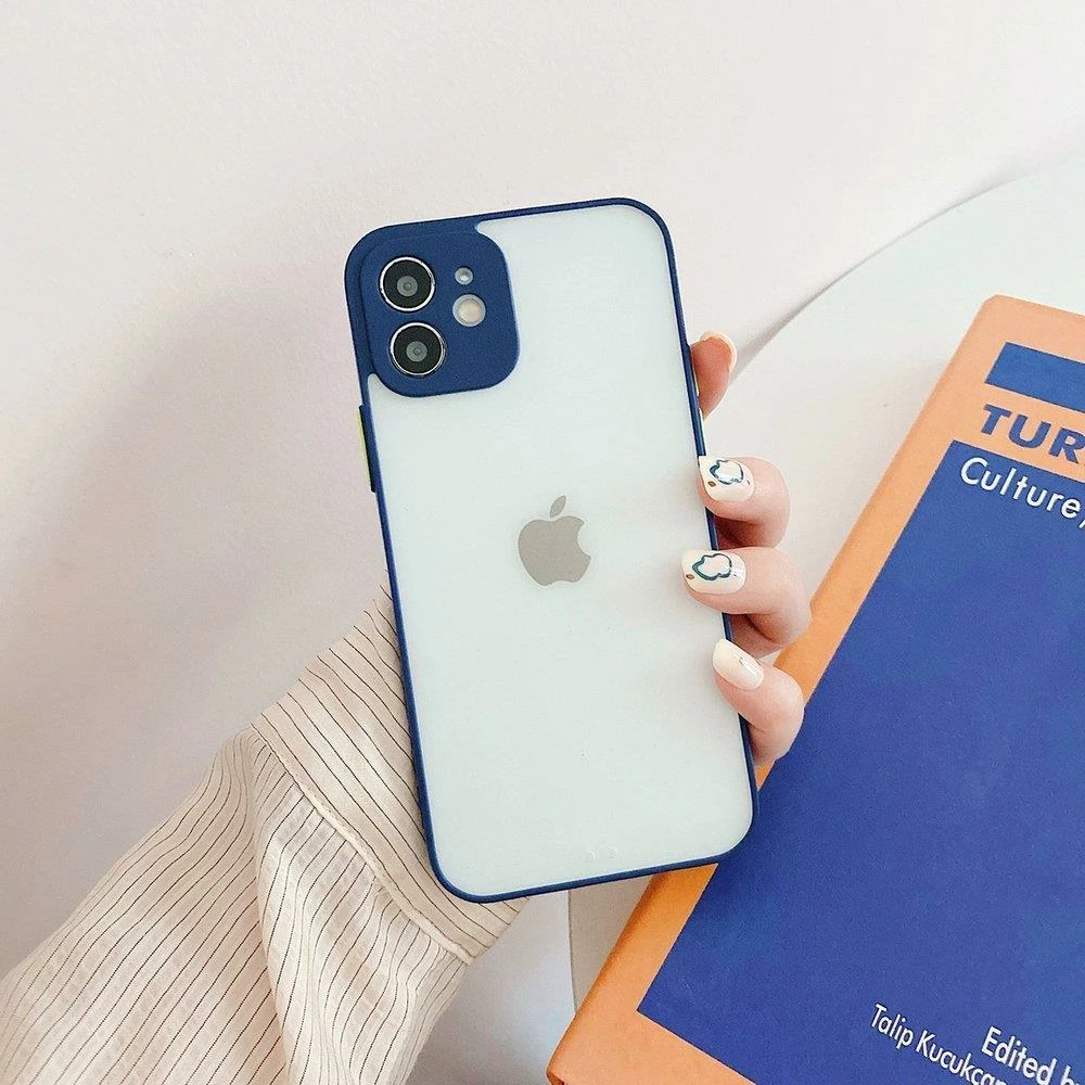 Mbështjellës silikoni Hurtel Milky Case për Samsung Galaxy A22 4G, blu e errët