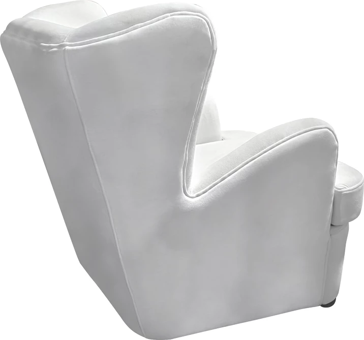 Fotel Regalo kadife, ngjyrë e bardhë, 75x88x85cm