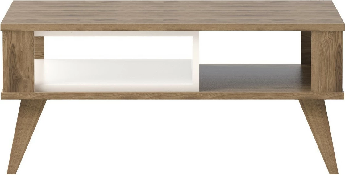 Tavolinë kafeje Hanah Home, Ionis, ngjyrë lis dhe e bardhë