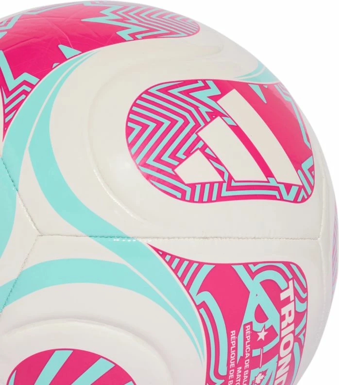 Top futbolli adidas për të gjithë, bardhë/rozë/kaltër [Madhësia: 4]